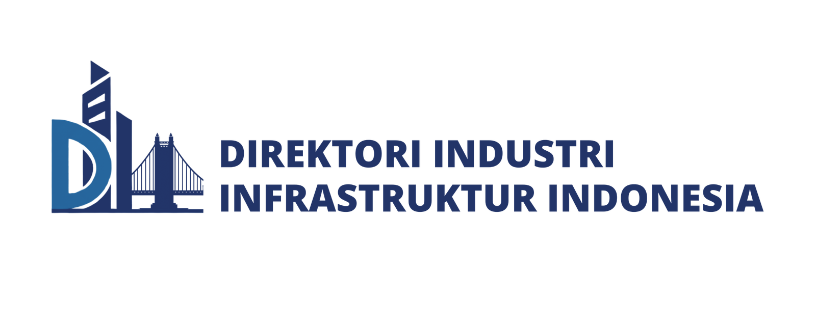 logo direktori industri (landscape biru)